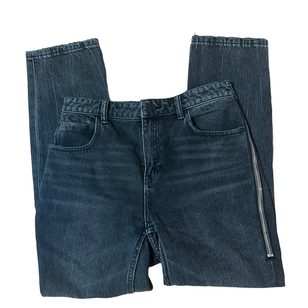 Alexander Wang Cult Side-Zip Straight-Leg Jeans Size 28
